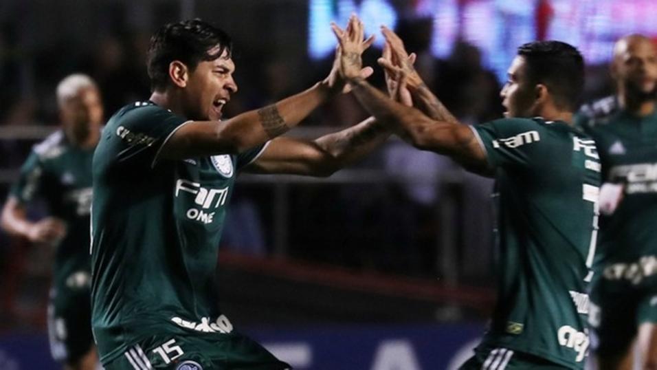 Palmeiras players celebrate